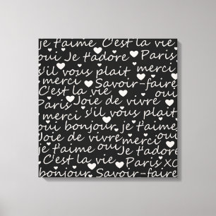 Je t'aime canvas afdruk