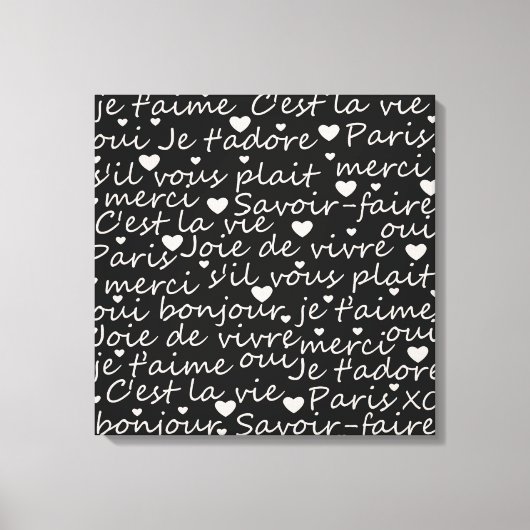 Je t'aime canvas afdruk (Voorkant)