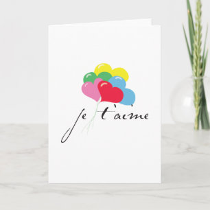 Je taime (de liefde van I u) Feestdagen Kaart