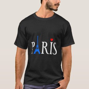 Je T'aime Eiffeltoren Parijs Ik hou van Souvenir F T-shirt