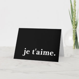 je t'aime. feestdagen kaart