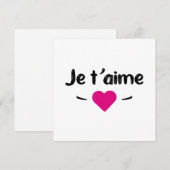 Je t'aime feestdagenkaart (Voorkant / Achterkant)