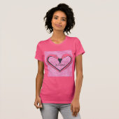 Je t'aime, Flamingo Kiss Heart door SandyCloss T-shirt (Voorkant volledig)