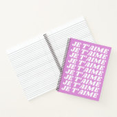 Je T'aime | Frans I Love You | Cute Violet Pink Notitieboek (Binnen)