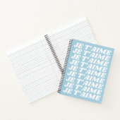 Je T'aime | Frans I Love You | Kute pasta Blue Notitieboek (Binnen)