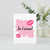 Je t'aime. - Frans Ik hou van je Briefkaart (Staand voorkant)
