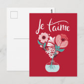 Je t'aime - Frans Ik hou van je kaart (Voorkant / Achterkant)