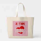 Je t'aime grote tote bag (Achterkant)