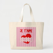 Je t'aime grote tote bag (Voorkant)