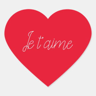 ❤️ Je t'aime I love you Cute French Heart Sticker