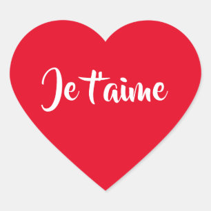❤️ Je t'aime I love you Cute French Heart Sticker