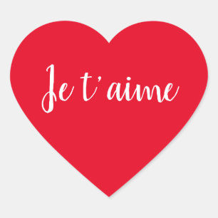 ❤️ Je t'aime I love you Cute French Heart Sticker