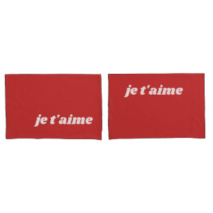 je t'aime Ik hou van je Franse zin Kussensloop
