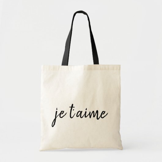 Je t'aime Ik hou van je in het Frans Schattige Tote Bag (Voorkant)