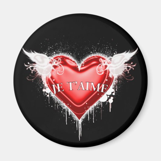 Je t'aime (ik hou van je) magneet (Voorkant)