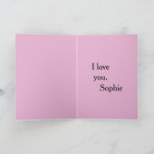 "Je t'aime" Ik hou van je Mode Afbeelding Notitiekaartje (Binnen)