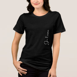 "Je t'aime" is French for "I love you" Elegant   Tri-Blend Shirt