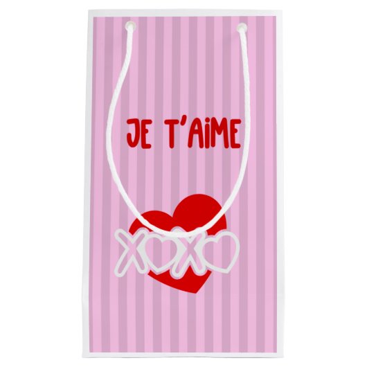 Je t'aime klein cadeauzakje (Voorkant)