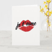 Je Taime Kus Liefde Kaart (Gele Bloem)