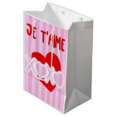 Je t'aime. medium cadeauzakje (Voorkant Gekanteld)