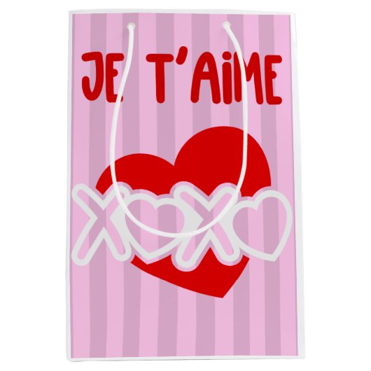 Je t'aime. medium cadeauzakje (Voorkant)