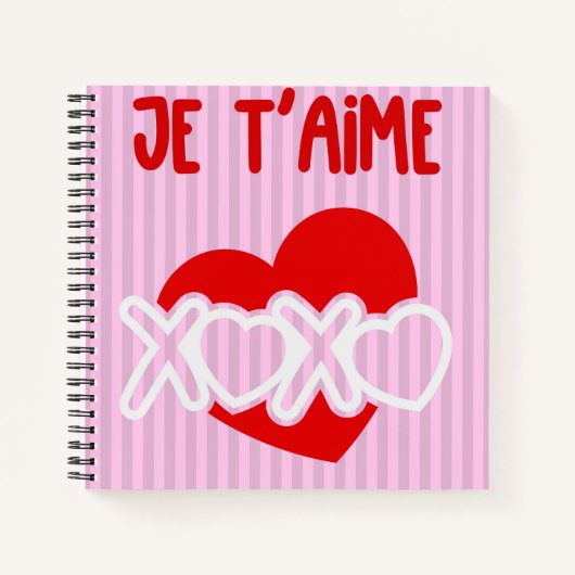Je t'aime notitieboek (Voorkant)