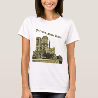 Je t'aime Notre Dame - Cathedraal van Parijs T-shirt