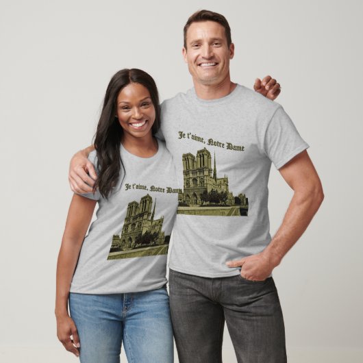 Je t'aime Notre Dame - Cathedraal van Parijs T-shirt (Unisex)