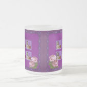 Je t'aime Paarse Romantisch Meisje  Collage Matglas Koffiemok (Center)