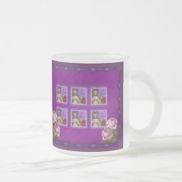 Je t'aime Paarse Romantisch Meisje Collage Matglas Koffiemok