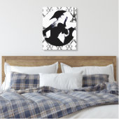 Je T'aime Paris (Ik hou van Parijs) Canvas Afdruk (Insitu (Slaapkamer))