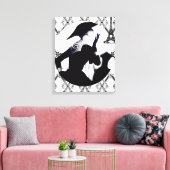 Je T'aime Paris (Ik hou van Parijs) Canvas Afdruk (Insitu (Woonkamer))