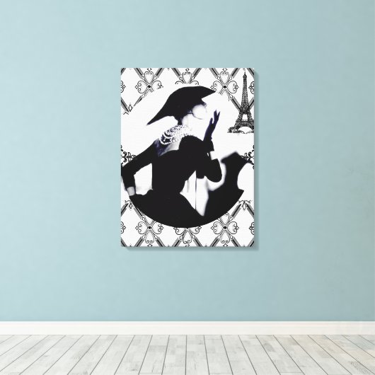 Je T'aime Paris (Ik hou van Parijs) Canvas Afdruk (Insitu (Houten vloer))