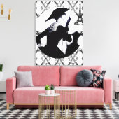 Je T'aime Paris (Ik hou van Parijs) Canvas Afdruk (Insitu (Woonkamer))