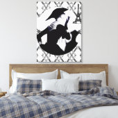 Je T'aime Paris (Ik hou van Parijs) Canvas Afdruk (Insitu (Slaapkamer))