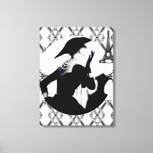 Je T'aime Paris (Ik hou van Parijs) Canvas Afdruk