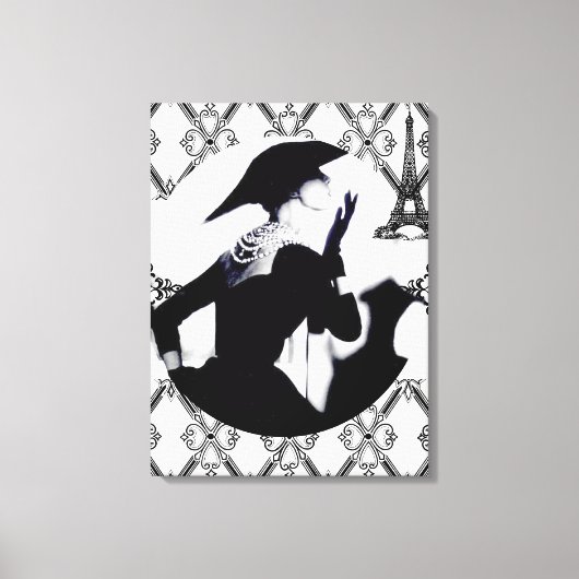 Je T'aime Paris (Ik hou van Parijs) Canvas Afdruk (Voorkant)