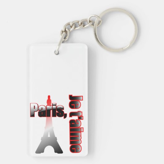Je t'aime Paris met de Eiffeltoren Sleutelhanger (achterkant)