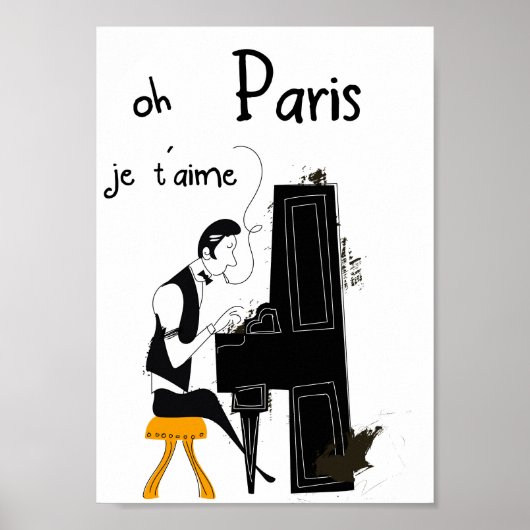 je t'aime Paris Poster (Voorkant)