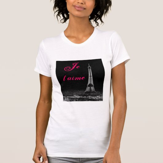 Je t'aime Paris T-shirt (Voorkant)