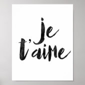 Je T'aime Poster (Voorkant)