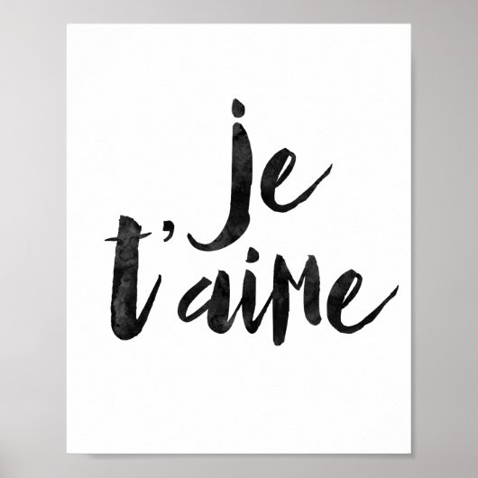 Je T'aime Poster (Voorkant)