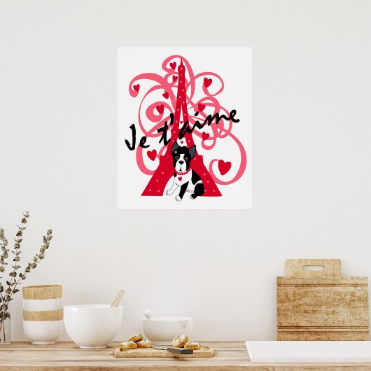 Je t'aime poster (Keuken)