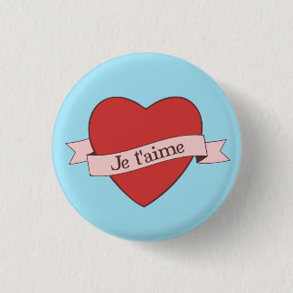 Je t'aime ronde button 3,2 cm