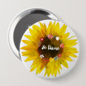 Je T'aime Ronde Button 4,0 Cm (Voorkant /achterkant)