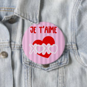 Je t'aime ronde button 4,0 cm (In situ)