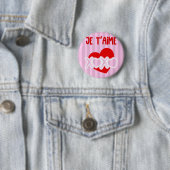 Je t'aime. ronde button 5,7 cm (In situ)