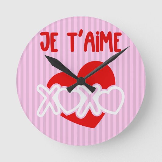 Je t'aime. ronde klok (Voorkant)