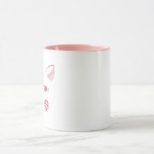Je t'aime Schattigee Roze Kat Gezicht Koffie Mok (Midden)