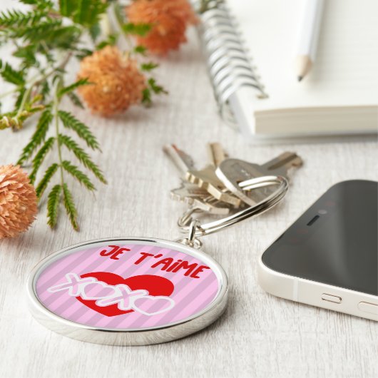Je t'aime. sleutelhanger (Zijkant)